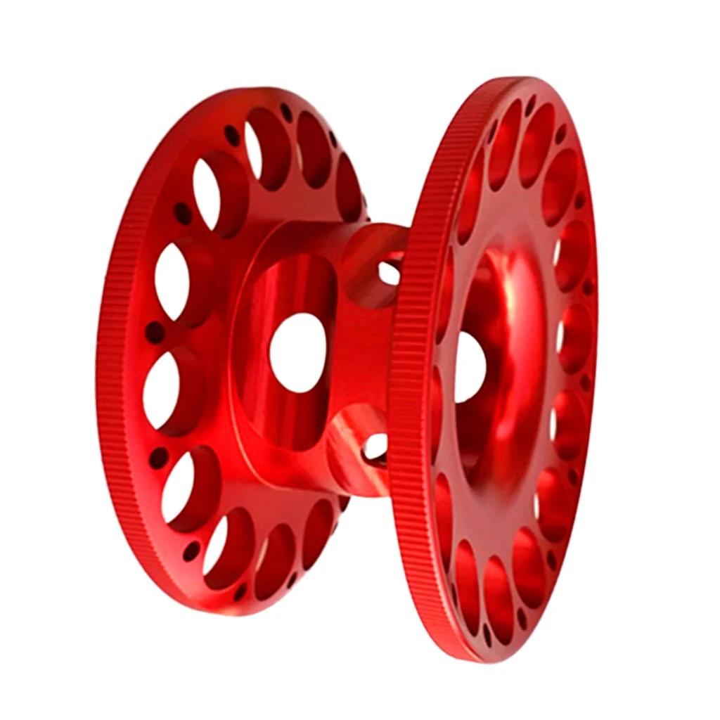2pcs Aluminum Alloy Compact Finger Spool Guide Line Reel Scuba Diving Dive Gear Accessories, Red+Blue Finger Spool