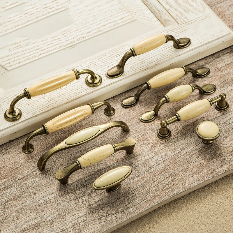 Beige Ceramic Door Handles Antique Furniture Knobs and Handles for Kitchen Cabinet Cupboards Drawer Pulls Concise Drawer Handles Beige Ceramic Door Handles Antique Furniture Knobs and Handles for Kitchen Cabinet Cupboards Drawer Pulls Concise Drawer Handles