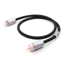 Viborg Hi-End OFC Copper Schuko Power Cord Cable HIFI Extension Power Cable 1.8M viborg high end pure copper eu power cable plug mains ac schuko power adapter electric power connector 250v 16a hifi audio diy
