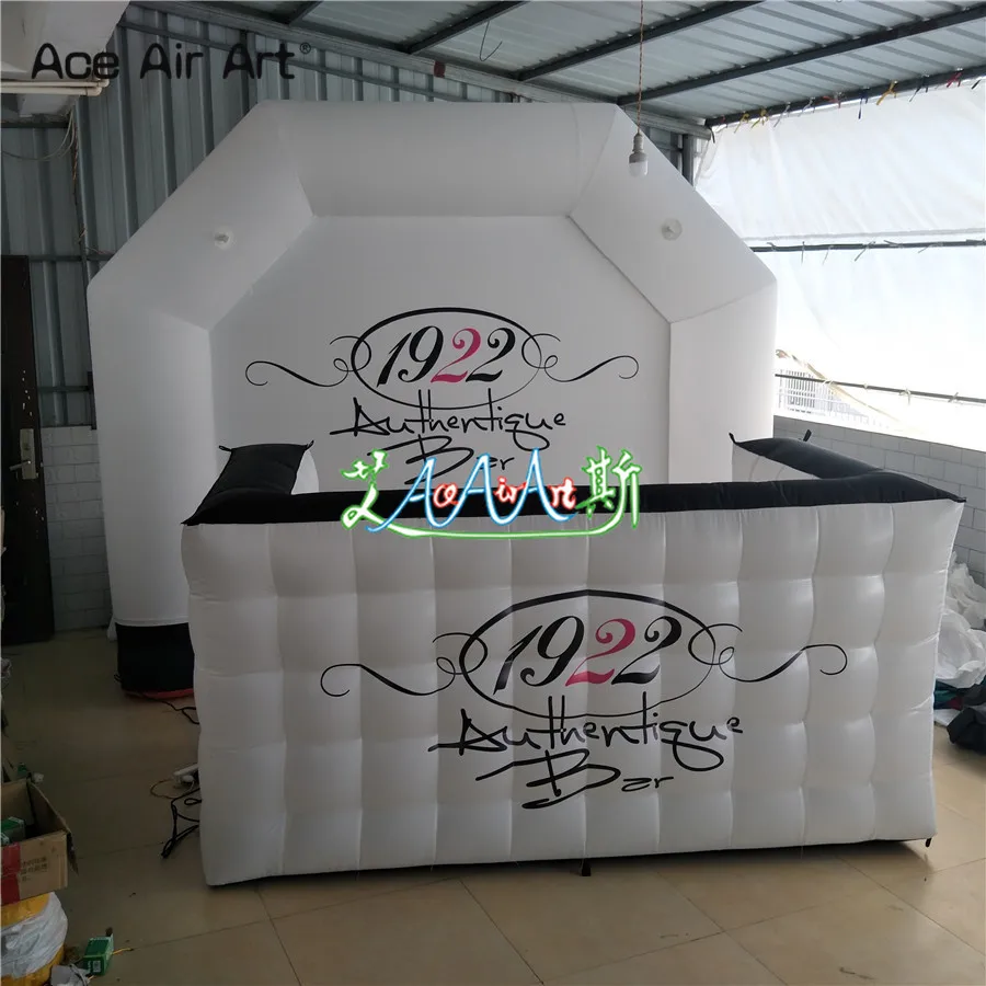 

Durable customized inflatable kiosk booth,advertising bar tent,arch logo back ground DJ wall with printing for France