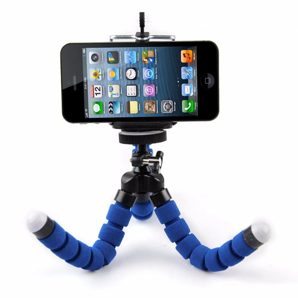  Mini Flexible Sponge Octopus Tripod With Phone Holder Stand Mount For Gopro Hero 4 3 3+ Phones Came