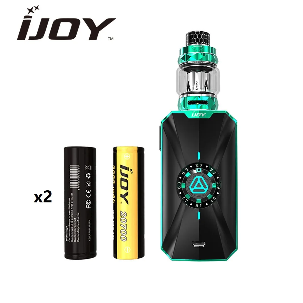 

IJOY Zenith 3 VV Kit with 5.5/2ml Diamond Subohm Tank & 16 Levels Voltage 2.7V-7.2V & IWEPAL Chipset Dual 20700 6000mAh Battery