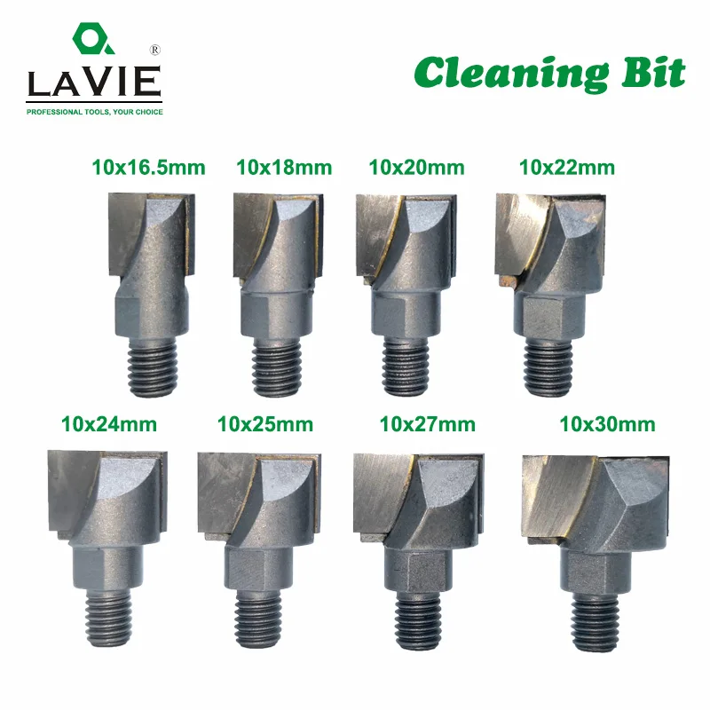  LAVIE 1pc 10mm Screw Thread CNC Cleaning Bottom Router Bit Lock Milling Cutter for Wood Woodworking