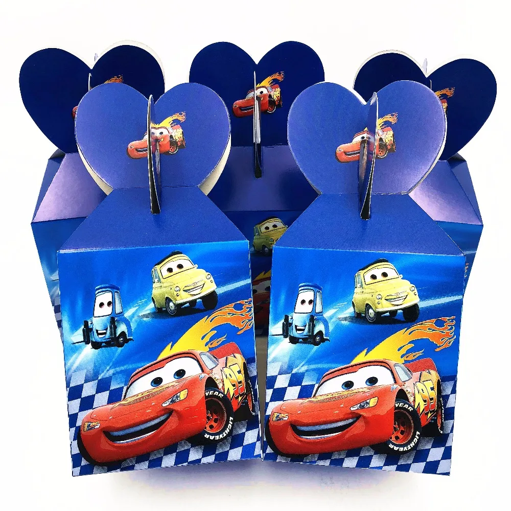 10 шт./компл. Lightning Mcqueen подарки сумки Happy День рождения украшения добычи хозяйственная сумка Baby Shower вечерние комплект поставки