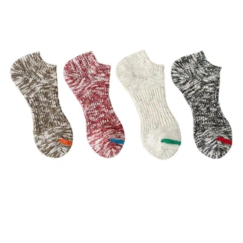 

Spring summer men's cotton thick line low to help socks Harajuku personality national wind male wool invisible socks boat socks