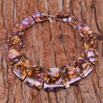 

17-35x25-30mm Trendy Jewelry Making Necklace Set,Top Drilled Brown Sea Sediment Stones Synthetic Loose Beads Slab Slice Charms