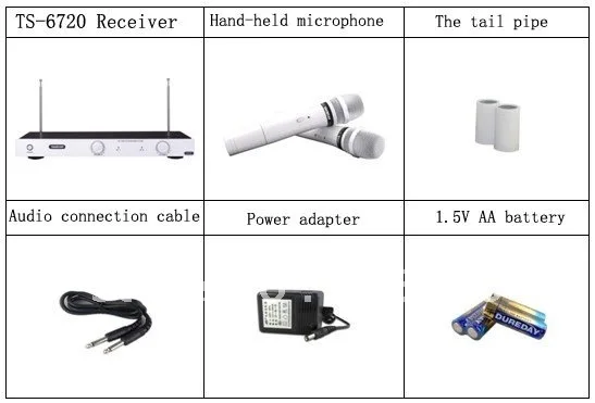 DIY домашняя Горячая Takstar TS-6720 Ручной беспроводной микрофон системы VHF с розничной упаковкой