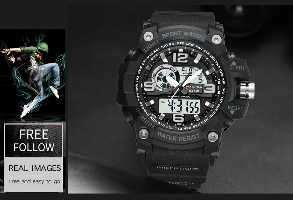 2018 PANARS Military Digital-watch Men/'s G Style Fashion Sports S Shock Army Watch LED Electronic Digital Wrist Watches for Men (19)