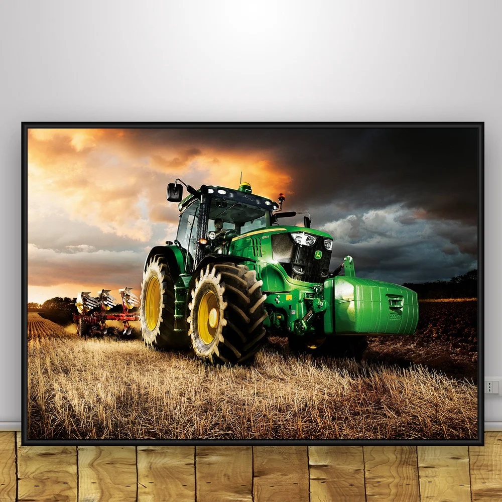 

Machine Tractor Farm Industrial Farmin Art Silk Poster Home Decor 12x18 24x36inch