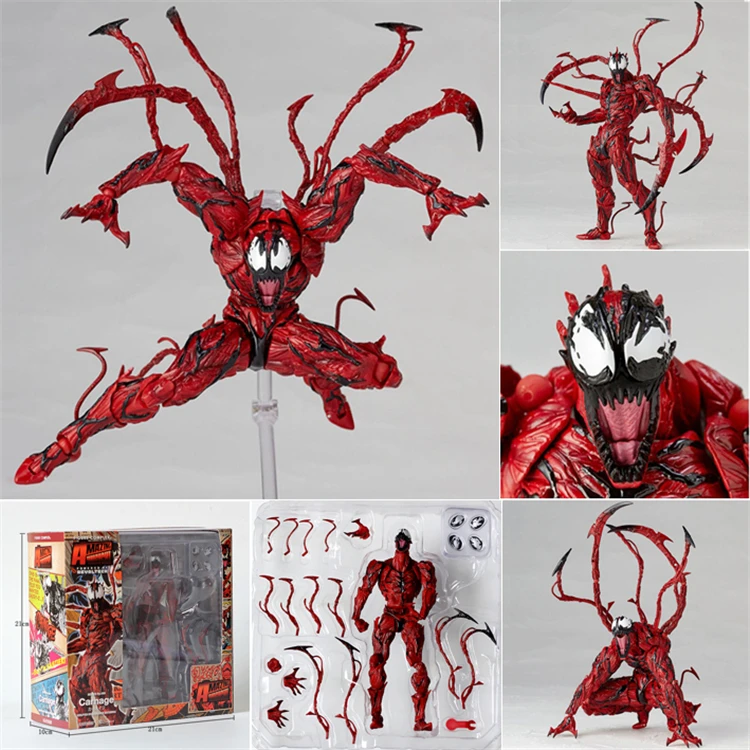 

With Box Marvel Red Venom Carnage in Movie The Amazing SpiderMan BJD Joints Movable Action Figure Model Toys