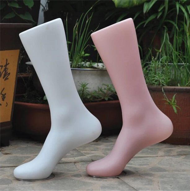 

Free Shipping 2 Pieces Female Foot Mannequin for shoe display/nail art, foot model/sock display props, shoe stretcher