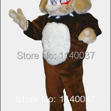 Талисман коричневый маскарадный костюм бульдог Модный на заказ костюм аниме маскарадные костюмы маскот тема нарядное платье карнавальный костюм