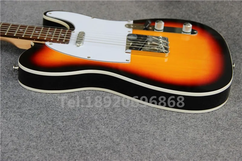 Custom shop Стандартный sunburst TL электрогитара, три седла bridage, t55