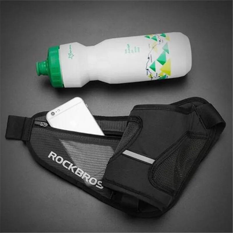 ROCKBROS Cycling Bike Bicycle Reflective Outdoor Bag Bike Water Bottle Belt Bag Waist Bag Cycling Travel Fitness Running Waist B