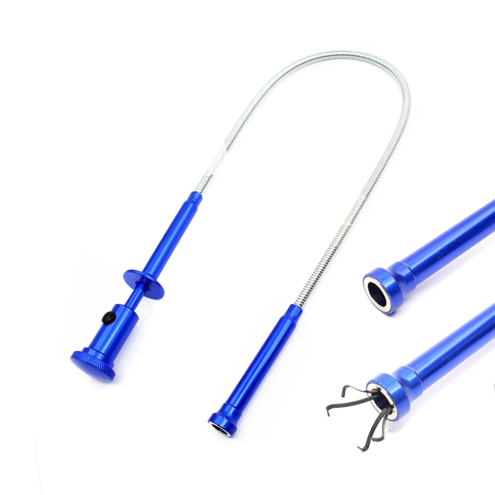 

Flexible Magnet Pick Up Tool 4 Claw LED Light Magnetic Long Spring Car Repair Catcher Toilet Gadget Sewer Pickup Tool