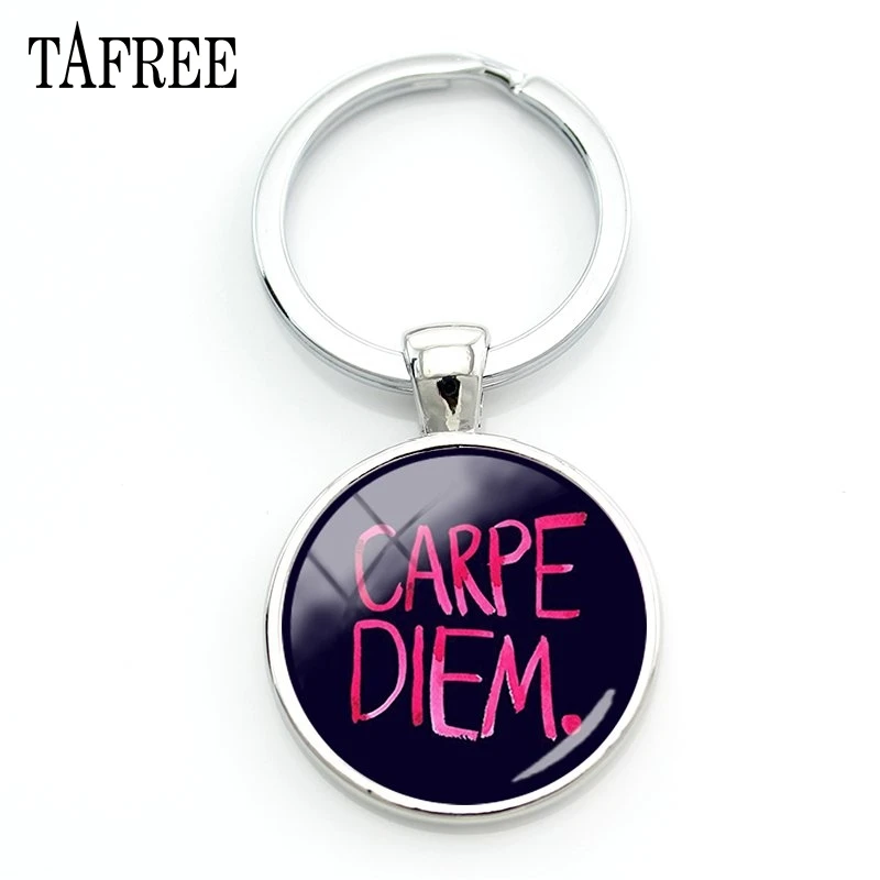 TAFREE CARPE DIEM брелок с красочной геометрией брелоки цепочки для ключей лучший друг для дам девочек сумки автомобильные ключевые ювелирные изделия CD01 - Цвет: CD07