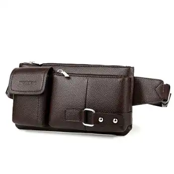 

Men Waist Pack Belt Bag PU Leather Vintage Fanny Pack