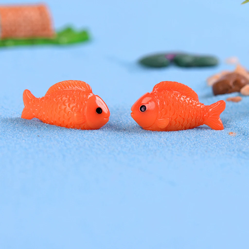 

5 Pieces Durable Micro Landscape Decoration Fish Miniature Fairy Garden Bonsai DIY Mini Landscaping Dollhouse Garden Statues
