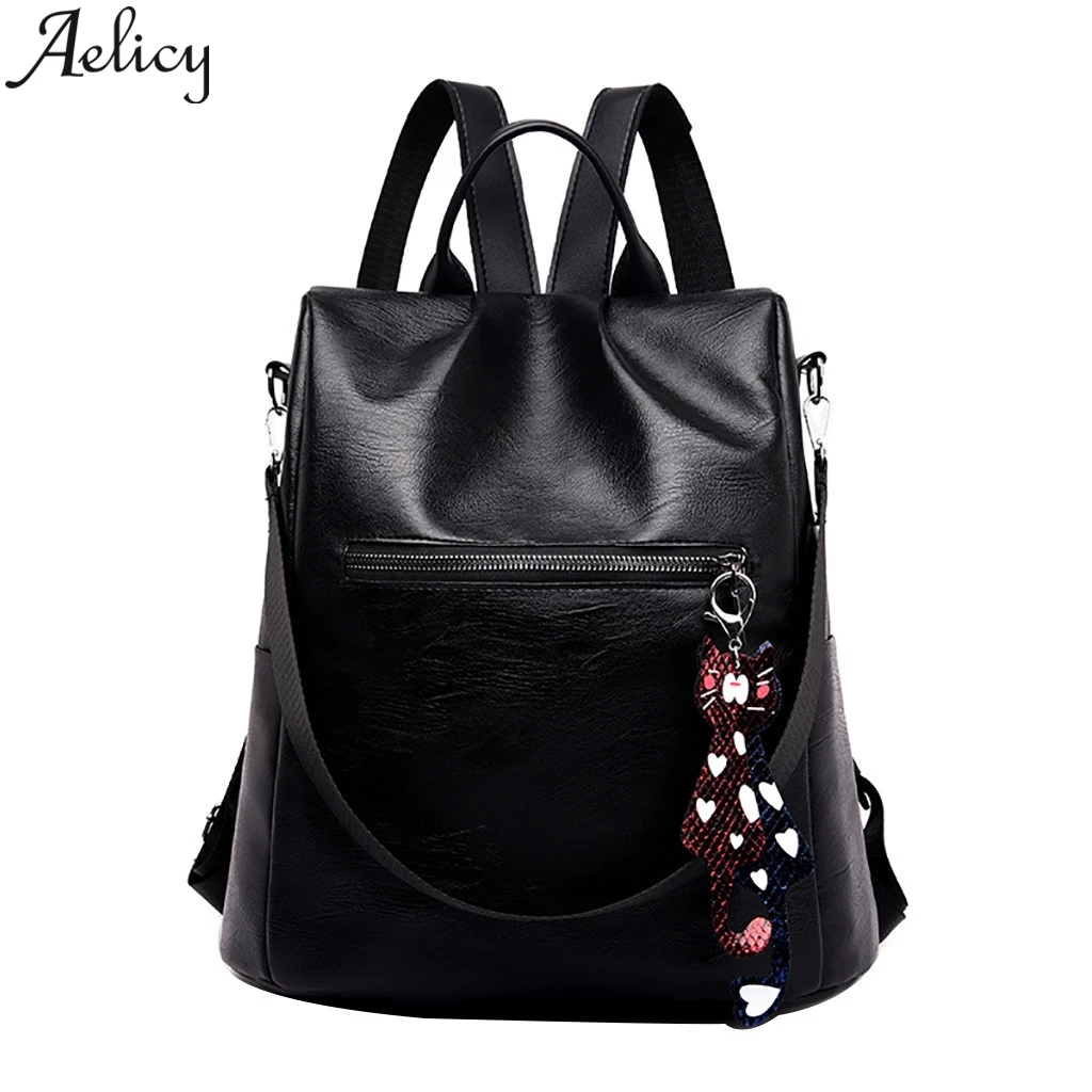 

Aelicy 2019Women Color Matching Wild Fashion Leisure Travel Bag Student Bag Backpack Female Travel Large Capacity High Quality