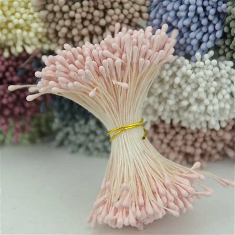 bulk dried flowers 400pcs 1mm Retro Matte Double Heads Mini Flower Stamen Pistil Wedding Decoration DIY Fake Christmas Scrapbooking Gift box craft Artificial & Dried Flowers near me Artificial & Dried Flowers