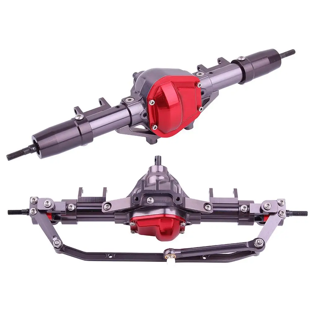 LeadingStar 1/10 RC Car CNC Aluminum Front + Rear Rock Axle Machine for