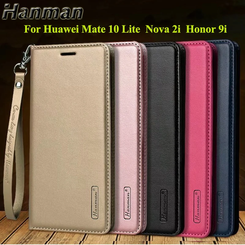 Чехол Hanman из искусственной кожи для Huawei Mate 10 Lite Honor 9i Nova 2i шт.|Чехлы-портмоне| |