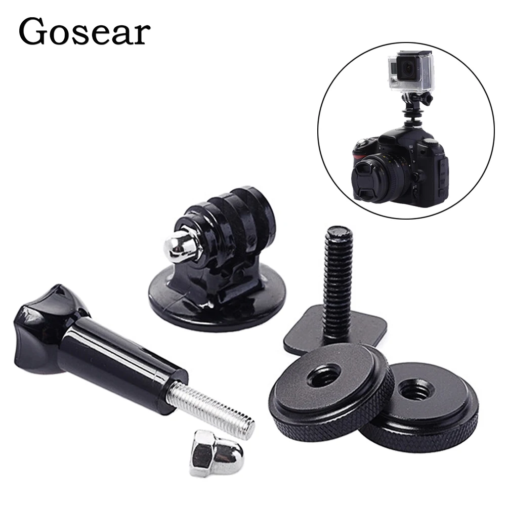 

Gosear Ball Head Saddle Mount Monopod Tripode Holder Bracket Adapter Clamp for Gopro Go Pro Hero 5 4 3 2 Xiaomi yi 2 4k SJ4000