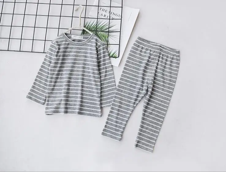 Г. комплект из 2 предметов для девочек и мальчиков, футболка в полоску+ длинные штаны осенне-весенние хлопковые детские пижамные костюмы размеры от 0 до 7 лет, PV630