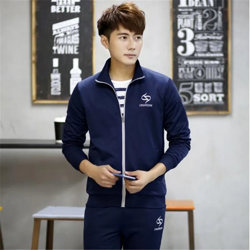 Tang cool 2018 Fashion Spring Autumn Men Sportswear Set Jacket+Pant Sweatsuit 2 Piece Set Sportswear Tracksuit For Men Tang cool 2018 Fashion Spring Autumn Men Sportswear Set Jacket+Pant Sweatsuit 2 Piece Set Sportswear Tracksuit For Men