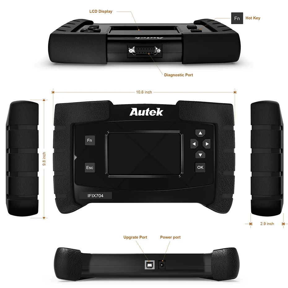 Autek IFIX704 OBD2 автомобильный диагностический инструмент полная система OBD2 сканер ABS SRS подушка безопасности трансмиссия для Ford Focus 2 Автомобильный сканер