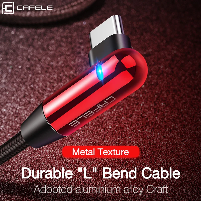 

CAFELE 120cm Led light Type c USB charging Cable for samsung huawei xiaomi LG HTC fast Charging Data Sync Cables support Type c