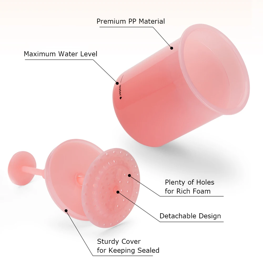 Пенообразователь Пластик устройство для мыльных пузырей Кубок пенообразователь, Портативный инструмент для чистки лица кожи уход за кожей Портативный глубокое очищение для лица инструмент для очищения кожи