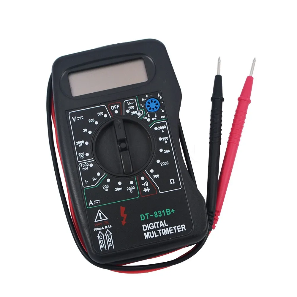 Black DT 831B+ Mini Digital Multimeter DMM Voltmeter Ammeter Ohmmeter