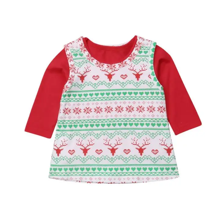 New Christmas Dress Kids Baby Girls Clothes Sets T-shirt Vest Dress 2Pcs Cute Cotton Outfits Clothing Girl 0-3T New Christmas Dress Kids Baby Girls Clothes Sets T-shirt Vest Dress 2Pcs Cute Cotton Outfits Clothing Girl 0-3T