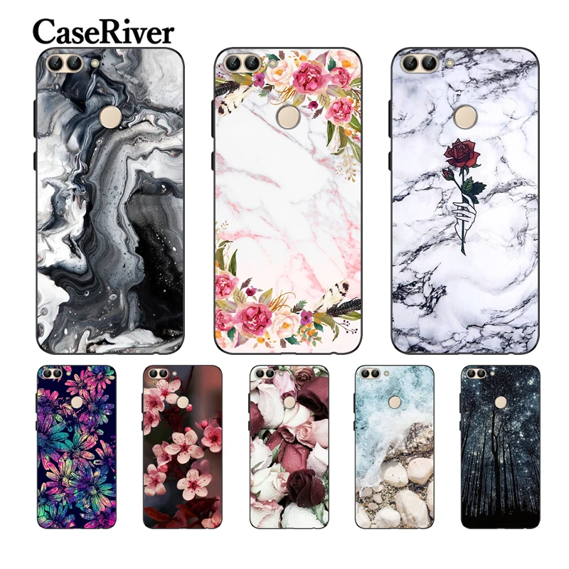 

TPU For Huawei P Smart Case Black Matte Material Soft Silicone Phone Back Cover For Huawei P Smart Cover Case