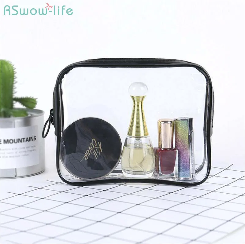 

Transparent PVC Cosmetic Bag Multifunctional Gift Zipper Waterproof Travel Receipt Storage Bags Luggage Organizer Make Up Stuff