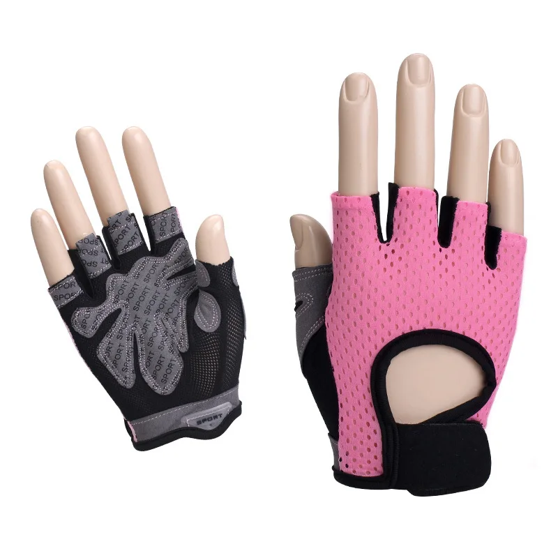 Унисекс противоскользящие тяжелая атлетика перчатки дышащие велосипедные перчатки спортивные тренировочные на полпальца перчатки