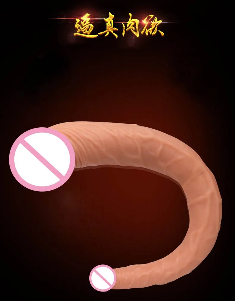 long big double ended dildo woman lesbian dual dong penetration dildos artificial realistic fake penis for women gay sex toys 6