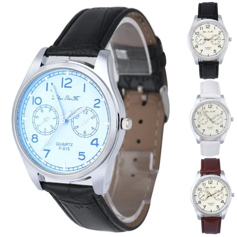 New Listing Mens watches top brand luxury watch band leather Analog Quartz Wrist Watch clock Sport Casual relojes hombre M16 (6)