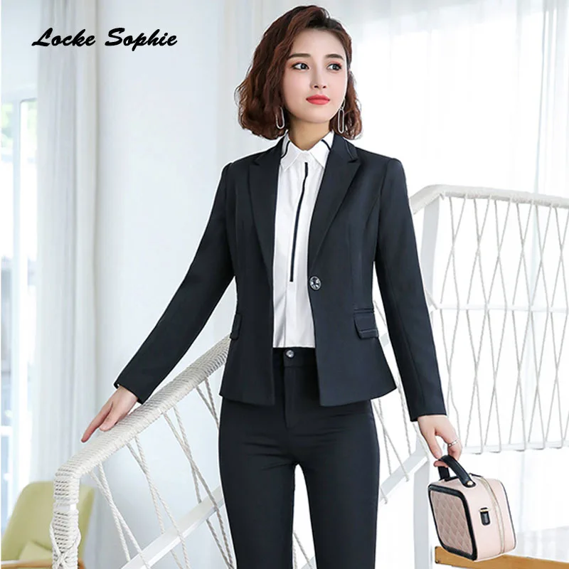 1pcs Women Plus size Blazers coats 2019 Autumn cotton Single button Small Suits jackets ladies Skinny Office Blazers Suits coats