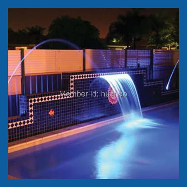 pool waterfall led light, swimming pool water blade waterfallin Garden