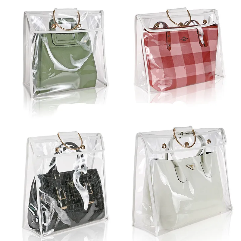 Transparent Pvc Luxury Handbag Dust Cover Bag Protector Bag