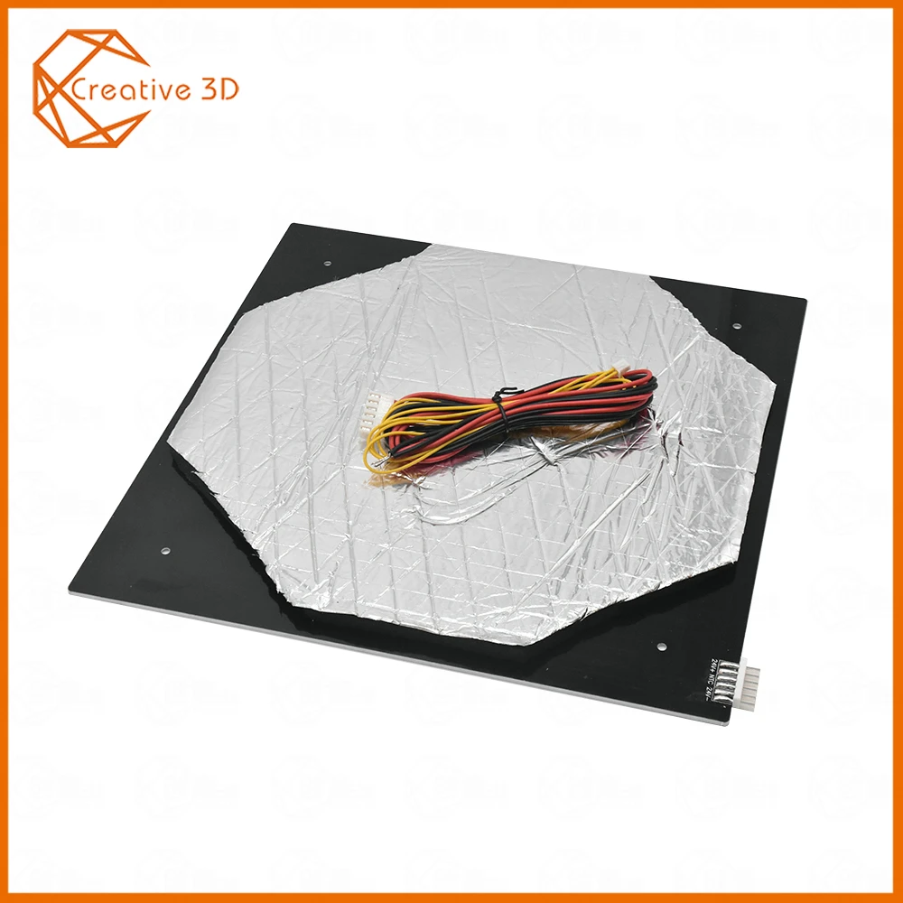 

310*310*3.0mm 3D Printer Parts 1PCS black MK3 hotbed latest Aluminum heated bed for Hot-bed Support 12V 310*310*3.0mm 12V/24V