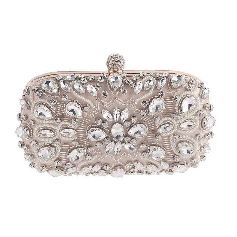 

Crystal Gem Stone Beads Diamond Black Evening Bag Luxury Bling Party Purse Handbags Purses Bridal Pouch Hard Case Day Clutches