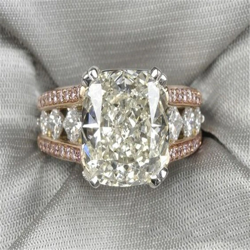 Милые кольца ангела простые очаровательные кубические циркониевые крылья цветок фантазия волшебные кольца для женщин модные ювелирные изделия кольца Подарки Z4N965