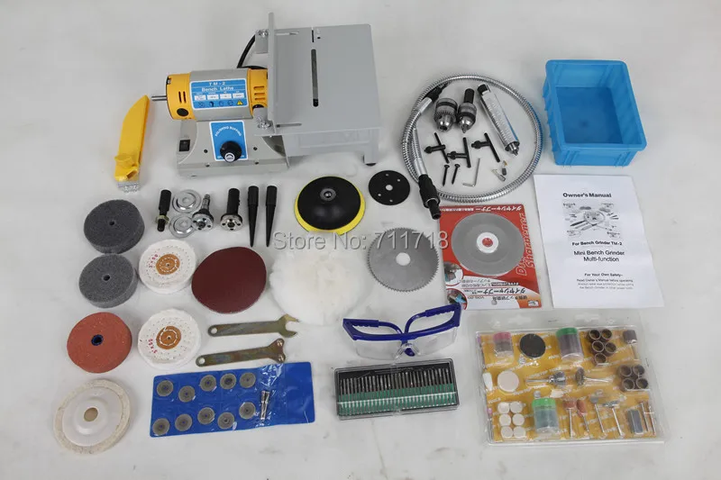 

Multifunctional Mini Bench Lathe Machine Electric Grinder Polisher Drill Saw Tools Dremel 350w 2700 R/Min