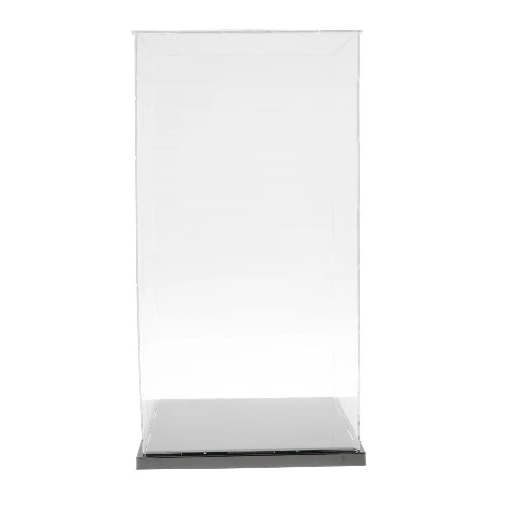 100% brand new  21x21x41cm Transparent Display Show Case with Balck Base for Figures Model Protect your collectibles from dust