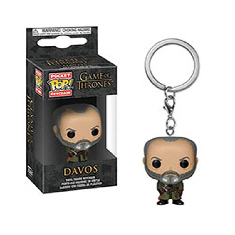 FUNKO POP Marvel Game of Thrones Toy Story4 Harry Potter Goose Character Keychain action figure toys for Children with box - Цвет: davos