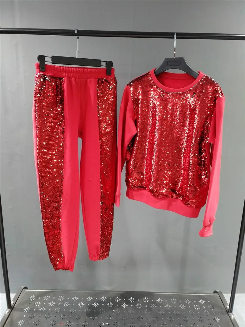 Женский костюм из двух предметов свободная повседневная бархатная футболка с