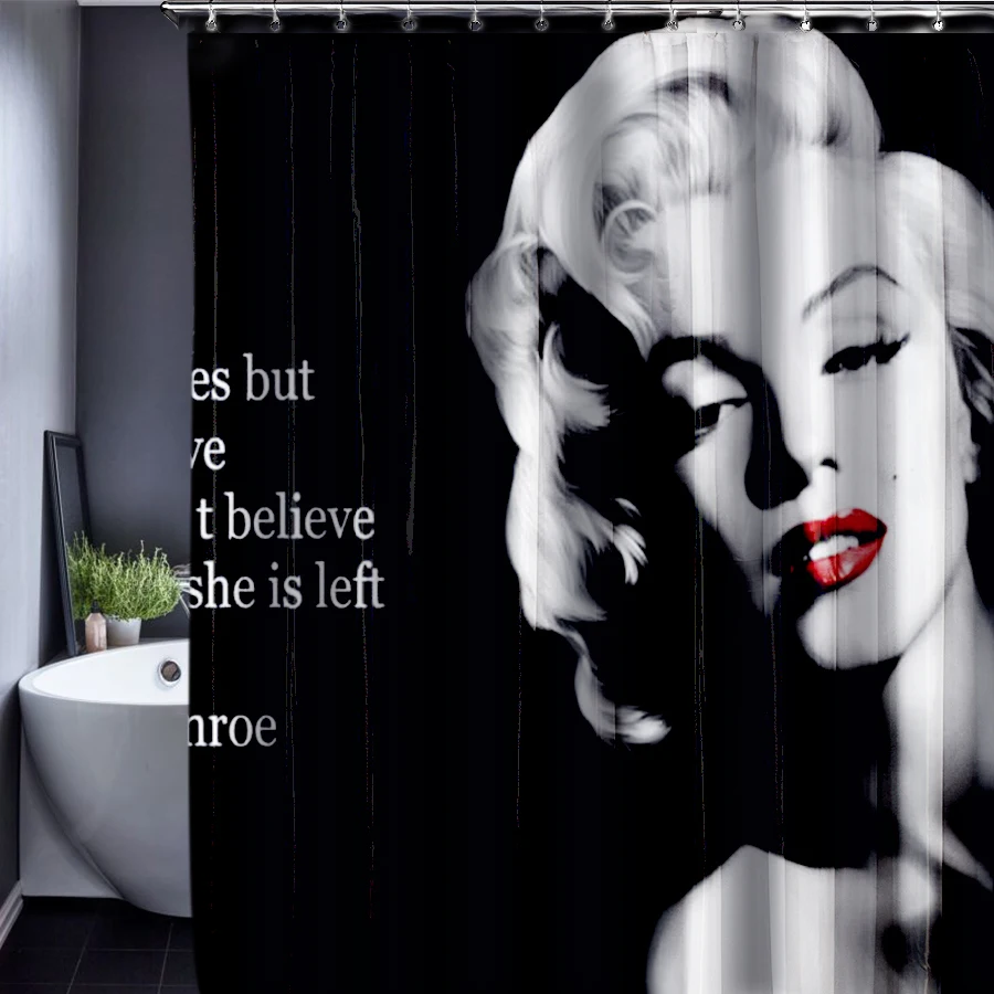 Marilyn Monroe Shower Curtain Polyester Waterproof Fabric 150x180cm Customized Bathroom Shower Curtains Marilyn Monroe Shower Curtain Shower Curtainbathroom Shower Curtain Aliexpress
